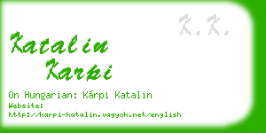 katalin karpi business card