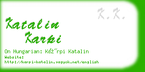 katalin karpi business card